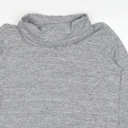Luxe Womens Grey Polyester Pullover Sweatshirt Size M Pullover