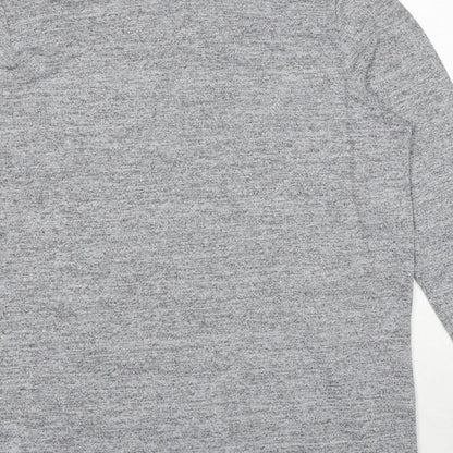 Luxe Womens Grey Polyester Pullover Sweatshirt Size M Pullover