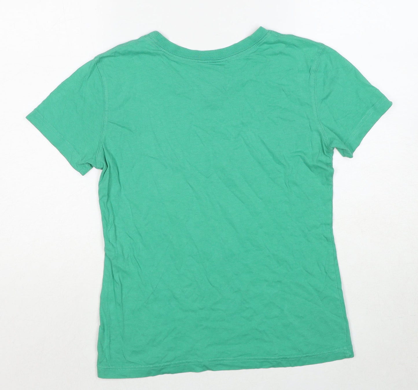Lorna Jane Womens Green Cotton Basic T-Shirt Size XS Crew Neck - Slogan