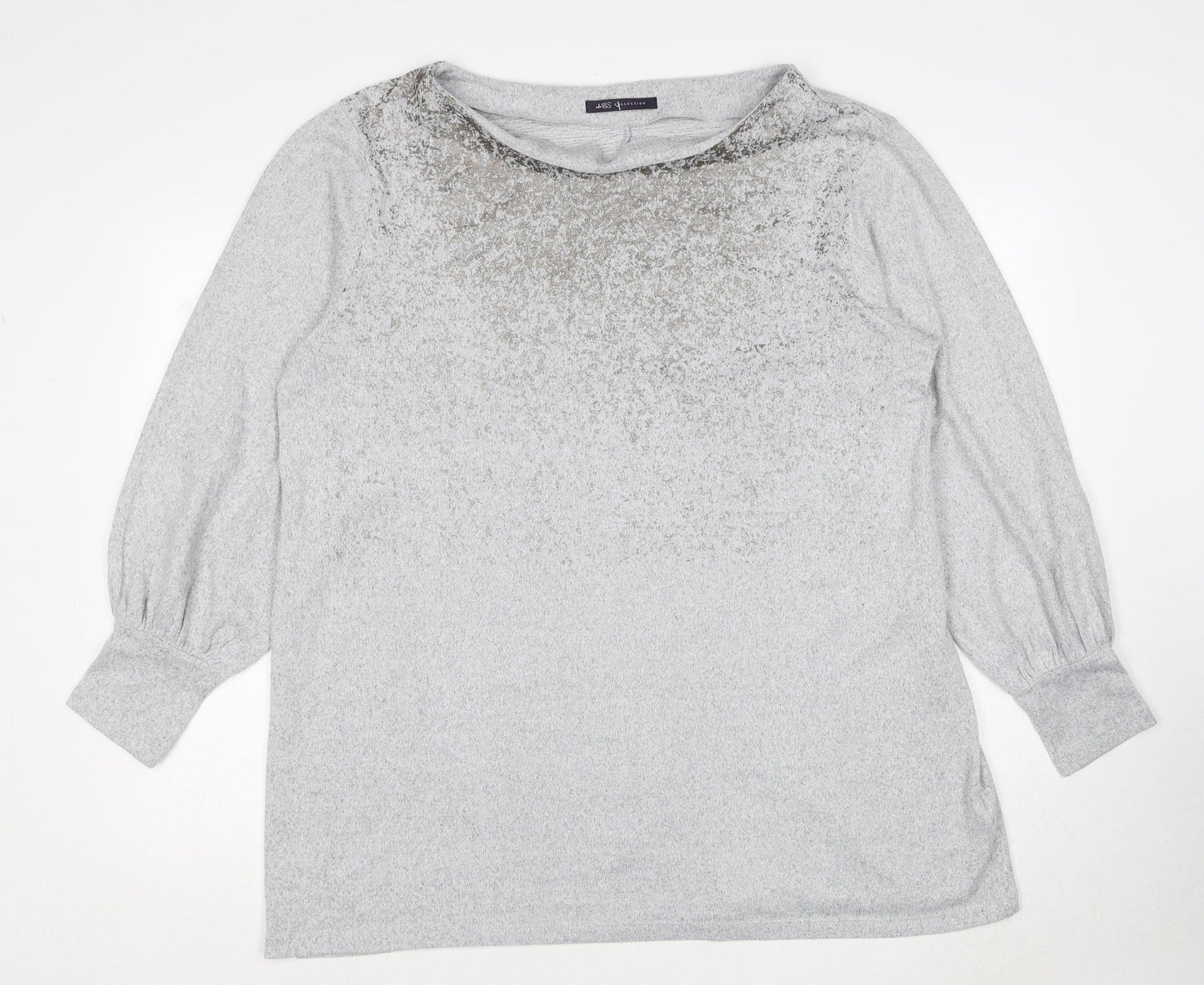 Womens UK Size 20 Marks and Spencer Grey Pullover Jumper