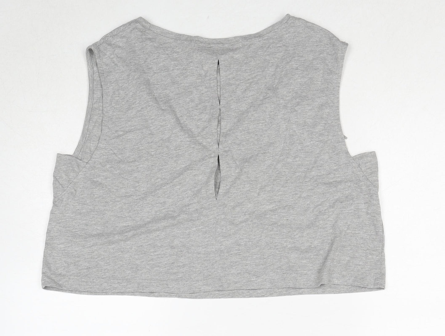 Valley Of The Dools Womens Grey Cotton Basic T-Shirt Size 12 Boat Neck