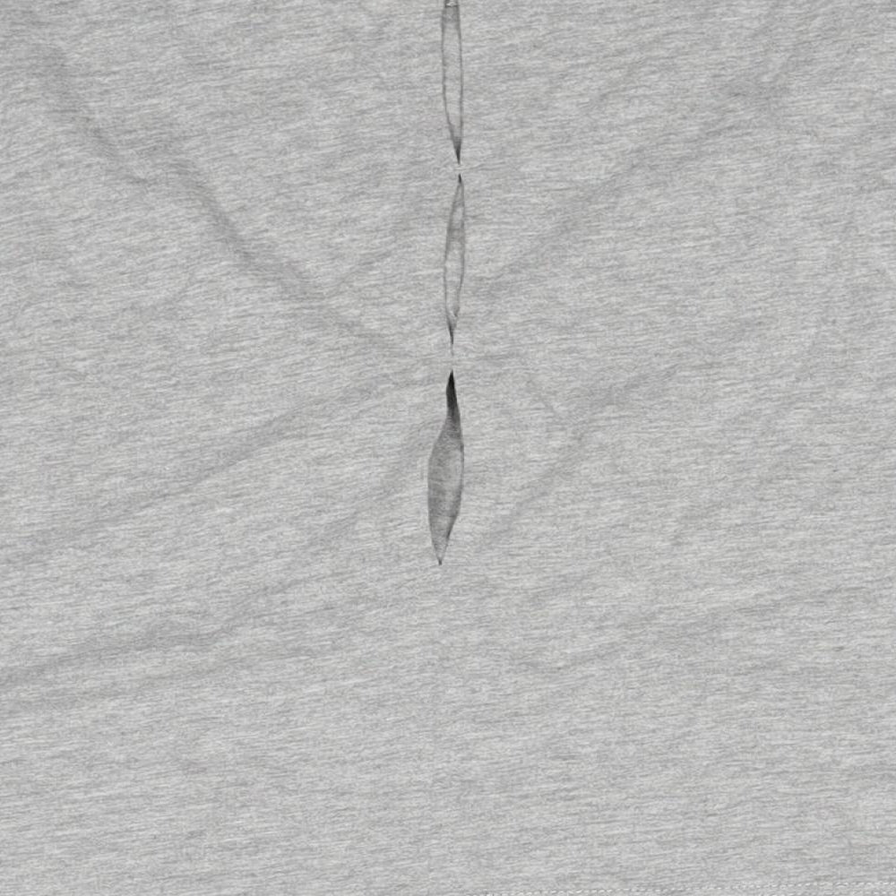 Valley Of The Dools Womens Grey Cotton Basic T-Shirt Size 12 Boat Neck