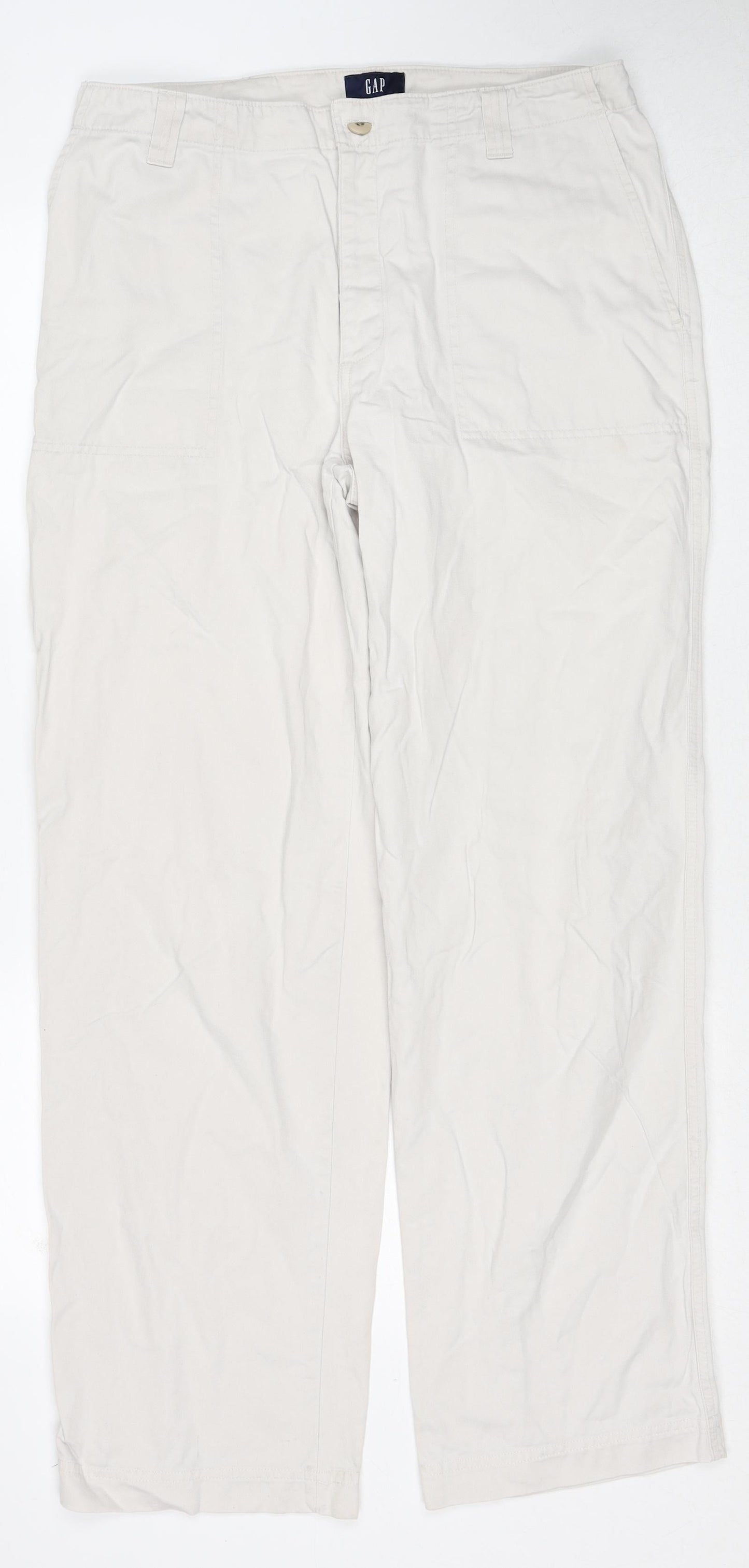 Womens UK Size 12 Gap Regular Fit  Beige Trousers