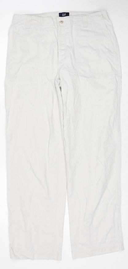 Womens UK Size 12 Gap Regular Fit  Beige Trousers
