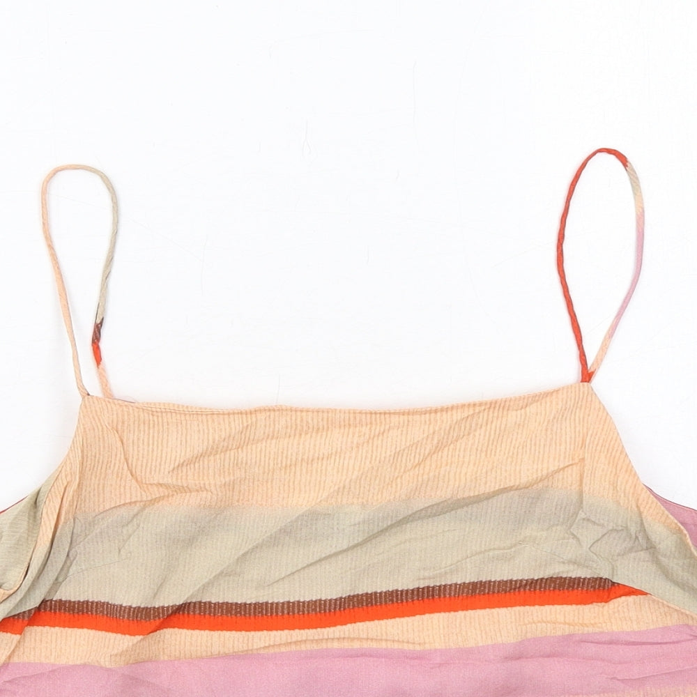 Womens UK Size 10 H&M Multicoloured Basic Tank