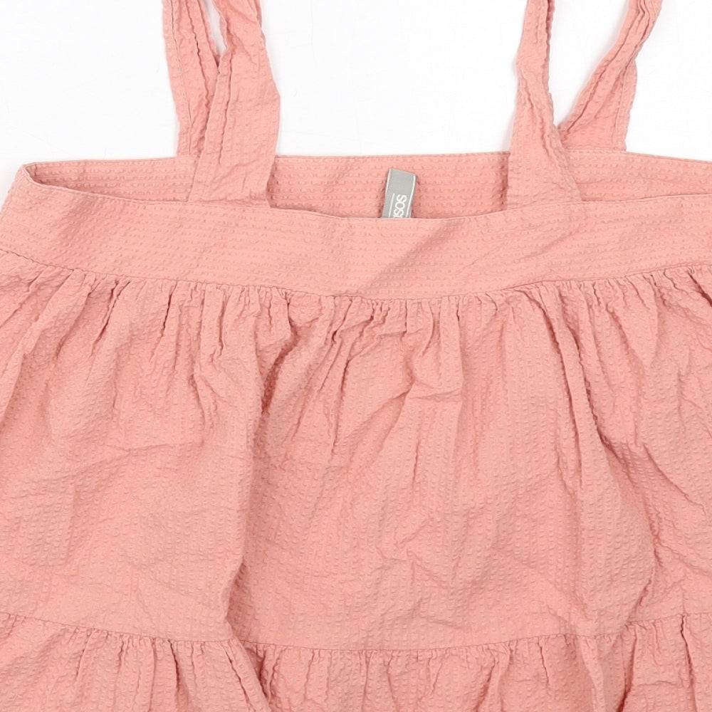 Womens UK Size 8 ASOS Pink Basic Tank