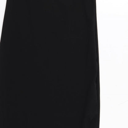 Missguided Womens Black Polyester Fit & Flare Size 8 Square Neck Pullover