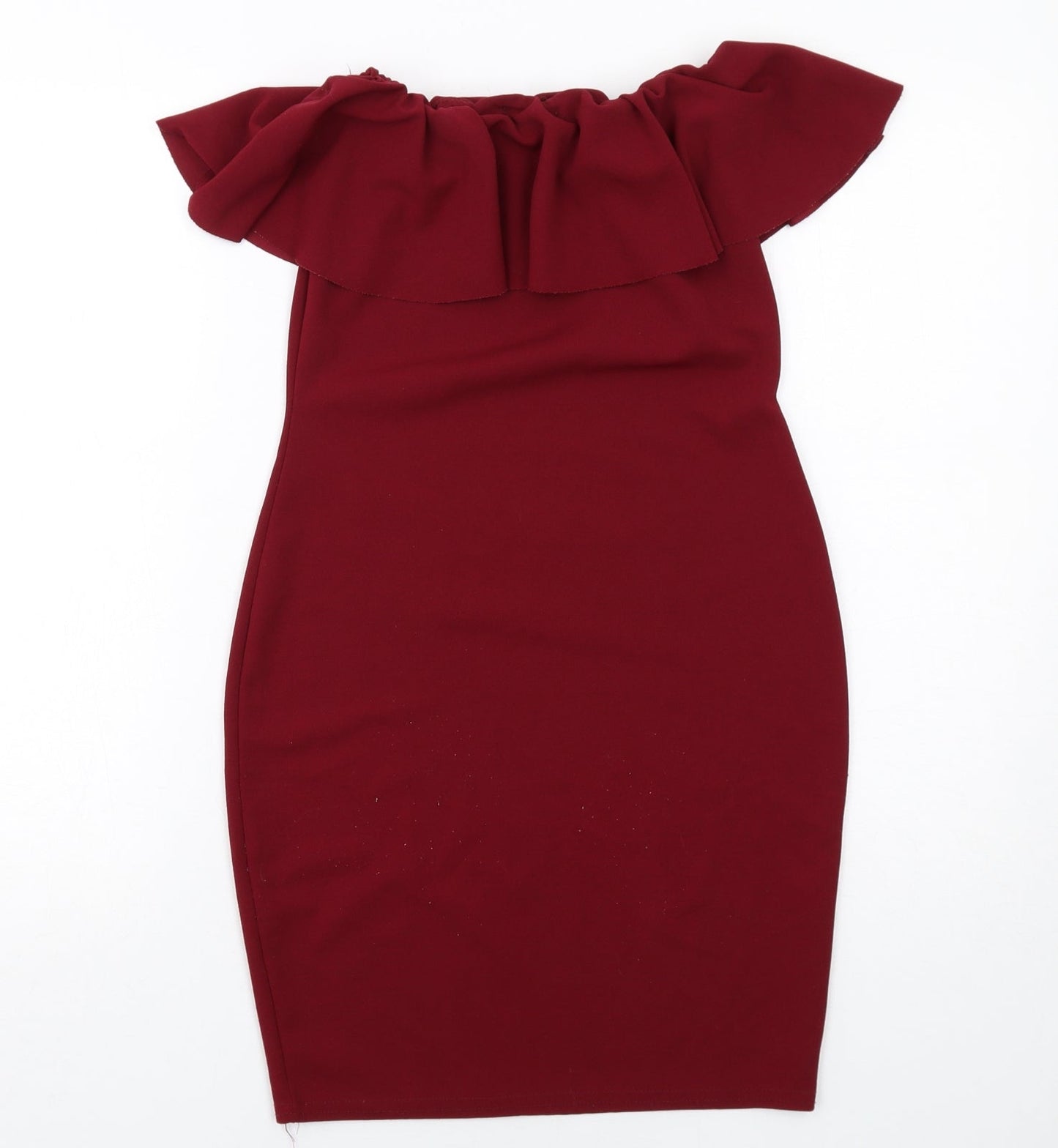 IX London Womens Red Polyester Bodycon Size 10 Round Neck Pullover