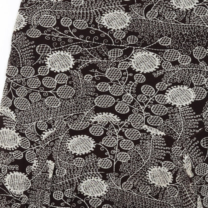 Shannon Womens Brown Geometric Polyester Swing Skirt Size L