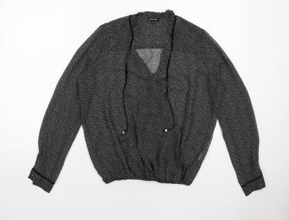 Womens UK Size 8 River Island Black Basic Blouse
