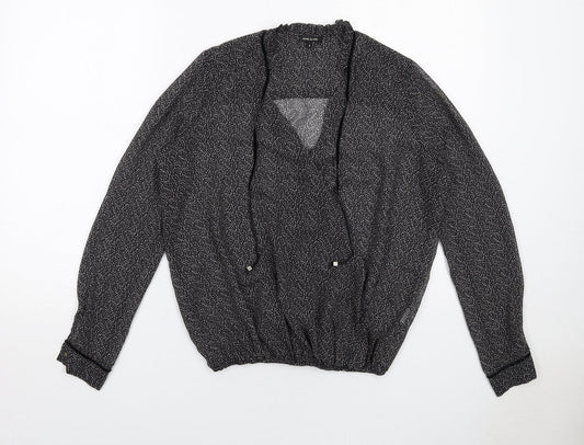 Womens UK Size 8 River Island Black Basic Blouse