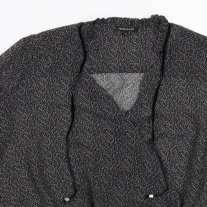 Womens UK Size 8 River Island Black Basic Blouse
