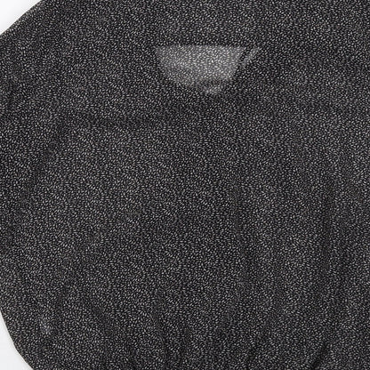 Womens UK Size 8 River Island Black Basic Blouse