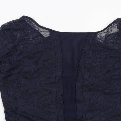 NEXT Womens Blue Cotton Bodysuit One-Piece Size 14 Snap