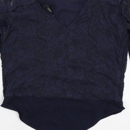 NEXT Womens Blue Cotton Bodysuit One-Piece Size 14 Snap