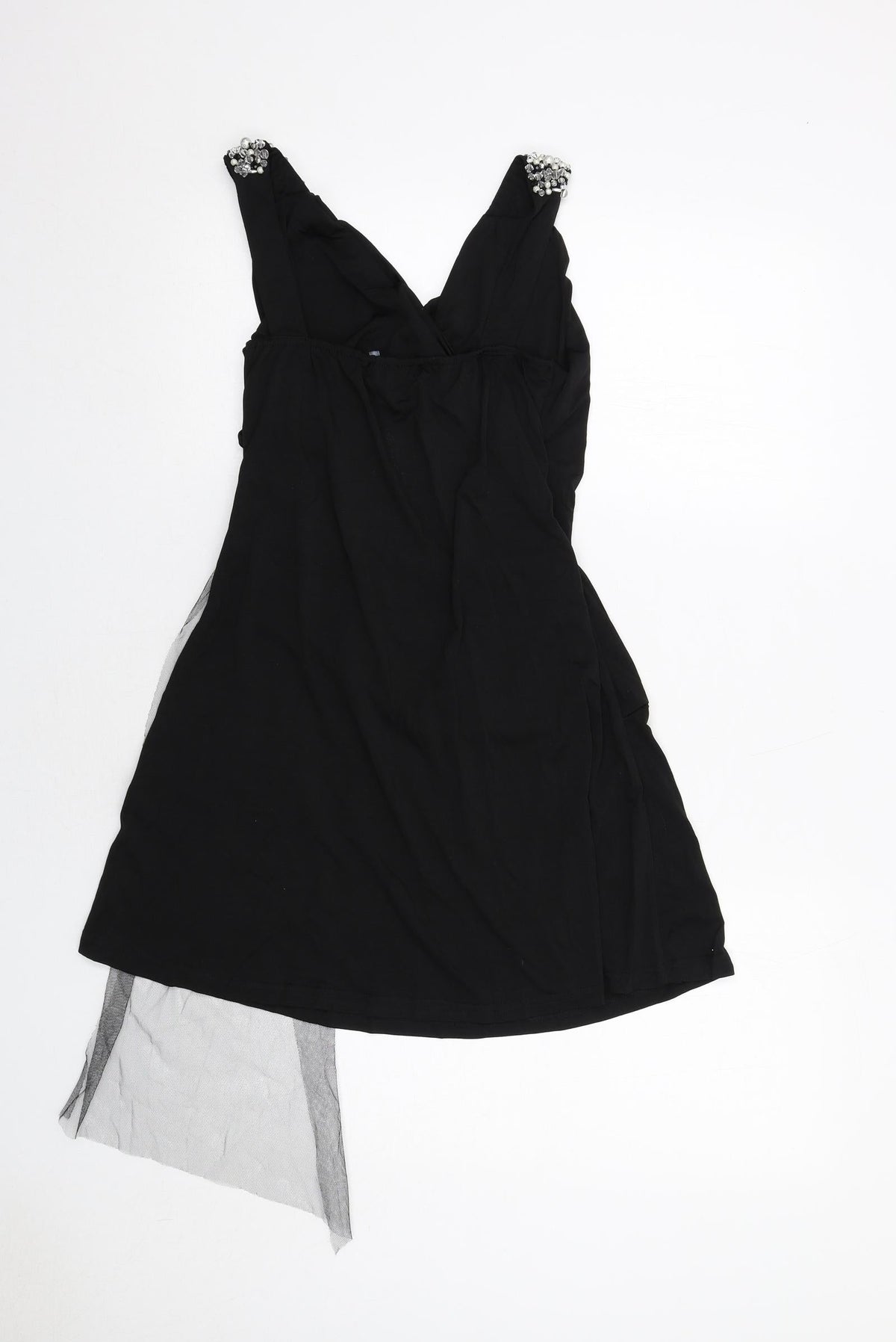 Fly Southeast Womens Black Viscose Trapeze & Swing Size L V-Neck Pullover
