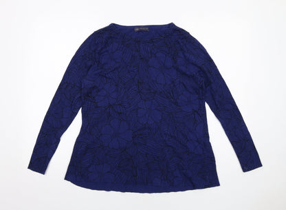 Womens UK Size 14 Marks and Spencer Blue Pullover Jumper