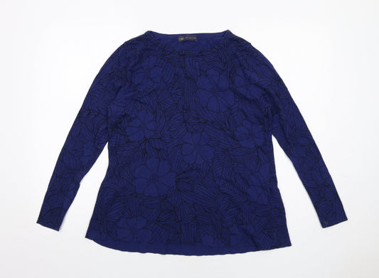 Womens UK Size 14 Marks and Spencer Blue Pullover Jumper