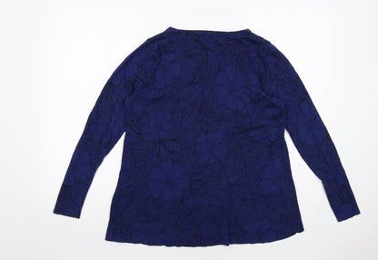 Womens UK Size 14 Marks and Spencer Blue Pullover Jumper