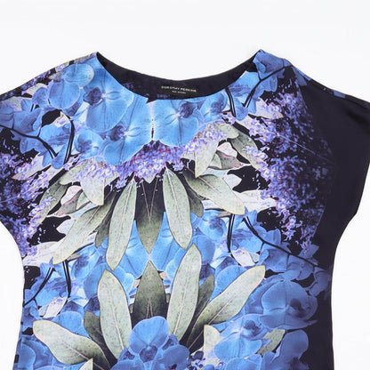 Dorothy Perkins Womens Multicoloured Geometric Polyester T-Shirt Dress Size 12 Round Neck Pullover