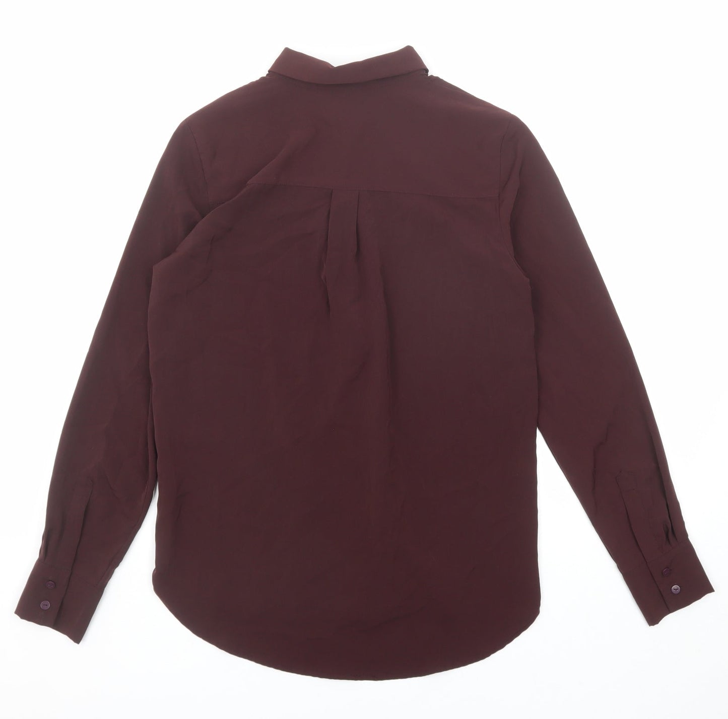 Womens UK Size 6 H&M Purple Basic Button-Up