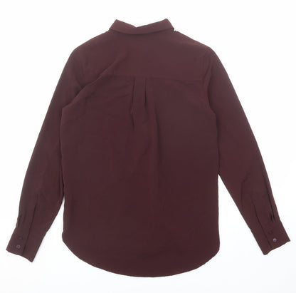 Womens UK Size 6 H&M Purple Basic Button-Up