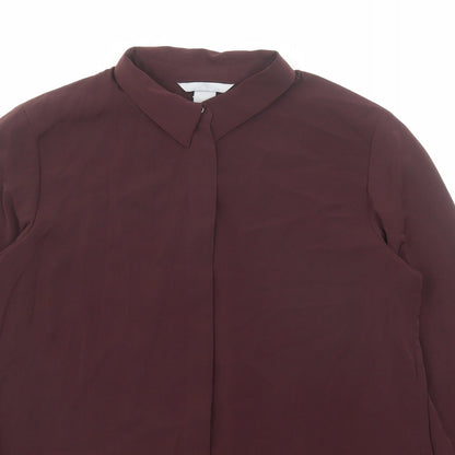 Womens UK Size 6 H&M Purple Basic Button-Up