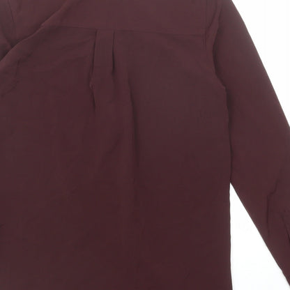 Womens UK Size 6 H&M Purple Basic Button-Up