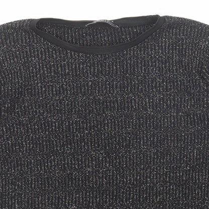 LC Waikiki Womens Black Round Neck Acrylic Pullover Jumper Size M