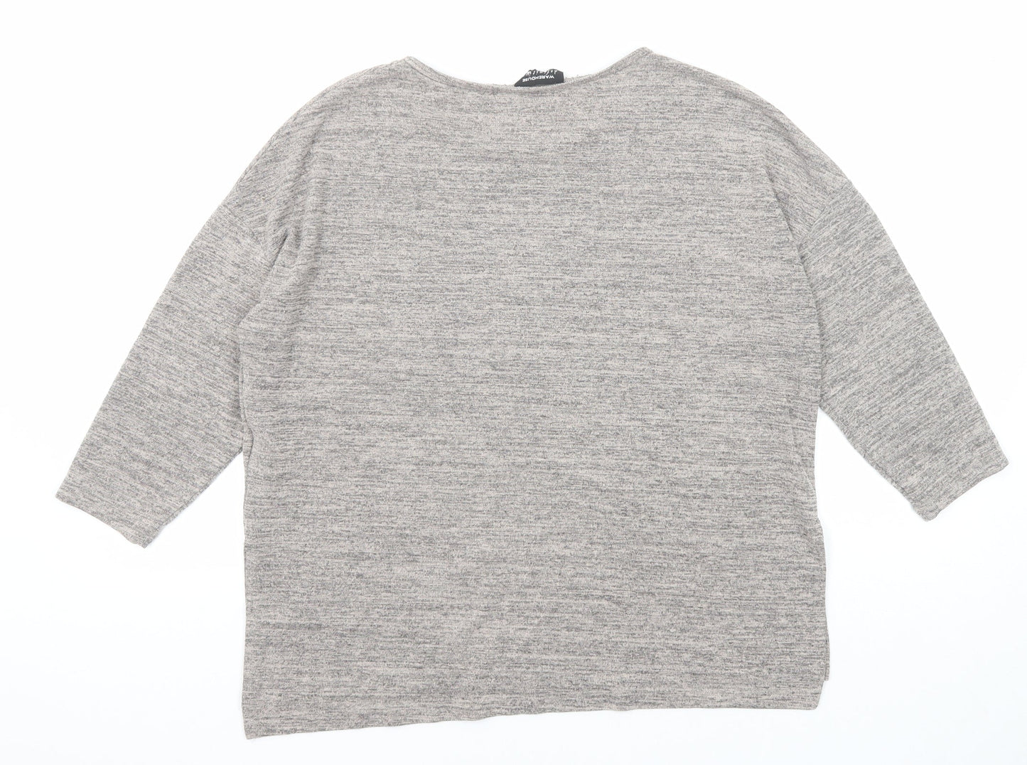 Womens UK Size 14 Warehouse Grey Basic Blouse