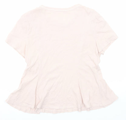 Womens UK Size L Gap Pink Basic T-Shirt