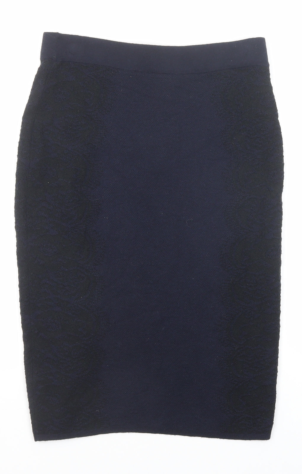 Per Una Womens Blue Cotton Straight & Pencil Skirt Size 10