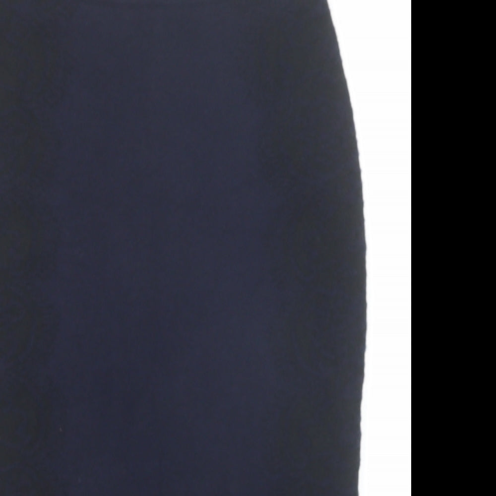 Per Una Womens Blue Cotton Straight & Pencil Skirt Size 10