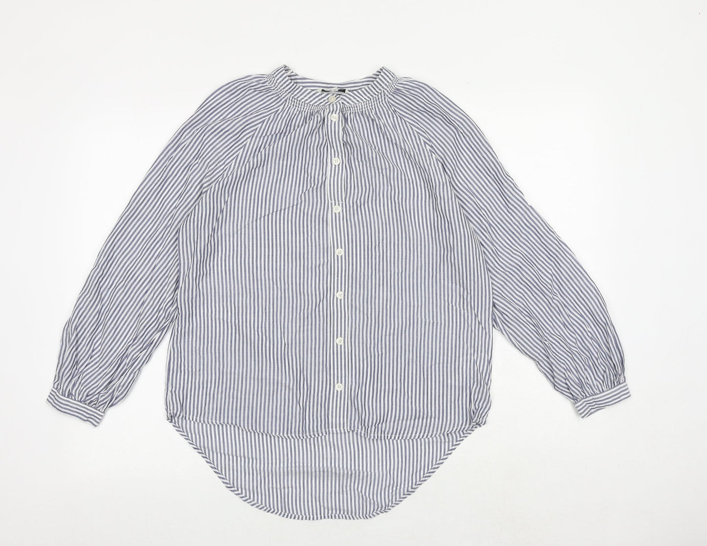 Womens UK Size 8 NEXT Blue Basic Button-Up