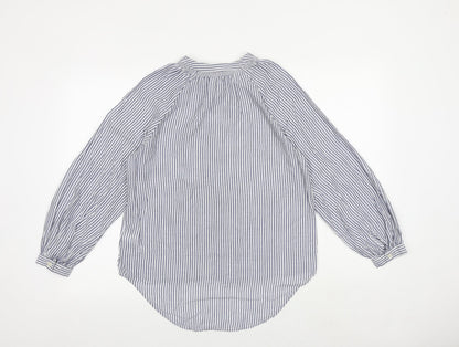 Womens UK Size 8 NEXT Blue Basic Button-Up
