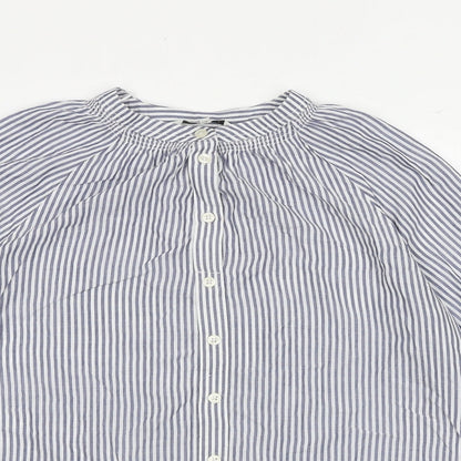 Womens UK Size 8 NEXT Blue Basic Button-Up
