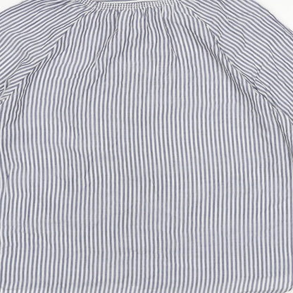 Womens UK Size 8 NEXT Blue Basic Button-Up