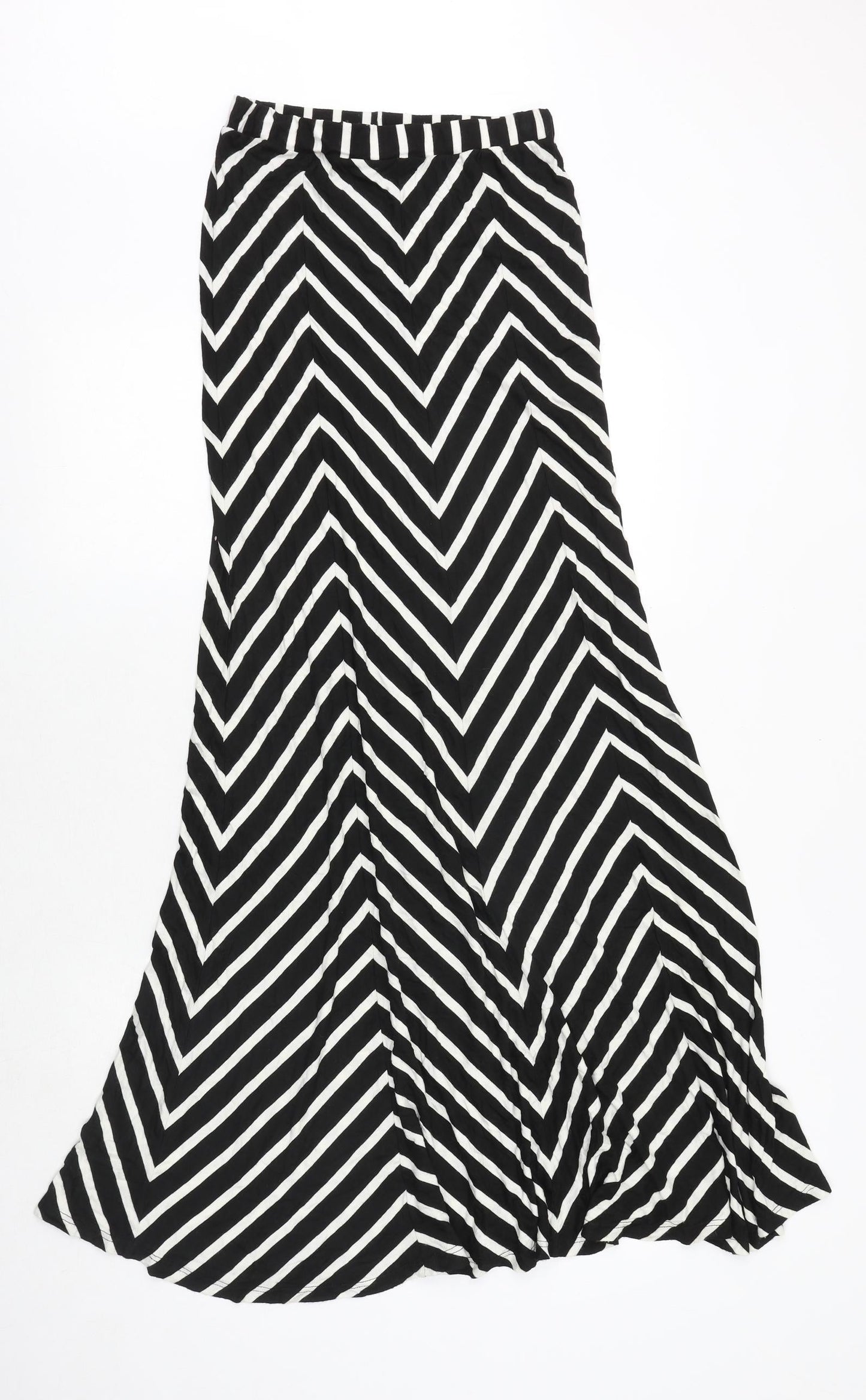 bebe Womens Black Geometric Viscose Swing Skirt Size XS