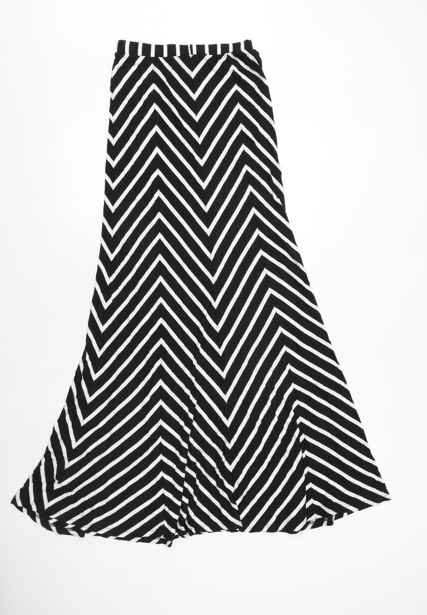 bebe Womens Black Geometric Viscose Swing Skirt Size XS