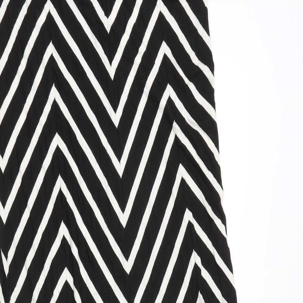 bebe Womens Black Geometric Viscose Swing Skirt Size XS