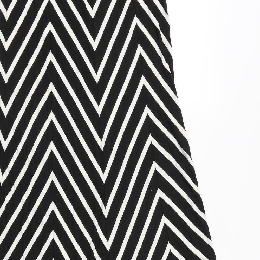 bebe Womens Black Geometric Viscose Swing Skirt Size XS
