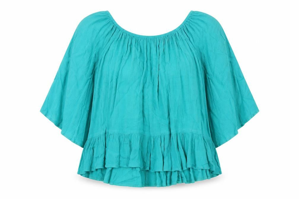 Womens UK Size 12 South Green Basic Blouse