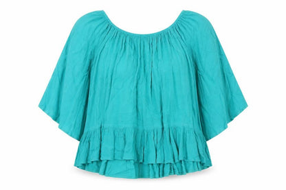 Womens UK Size 12 South Green Basic Blouse