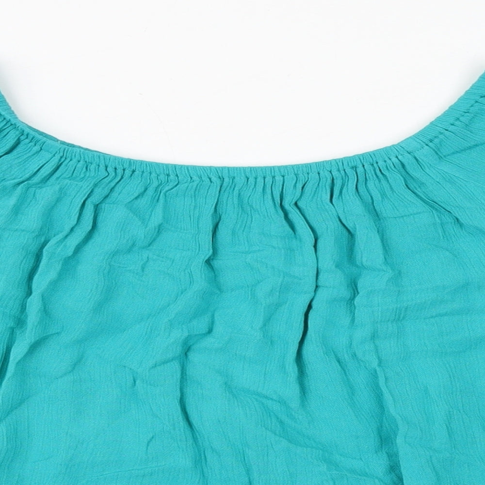 Womens UK Size 12 South Green Basic Blouse