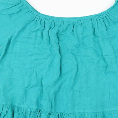 Womens UK Size 12 South Green Basic Blouse