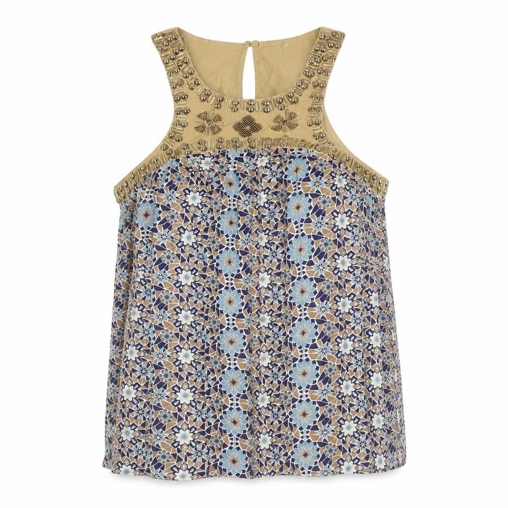 Womens UK Size S United Colors of Benetton Brown Basic Tank