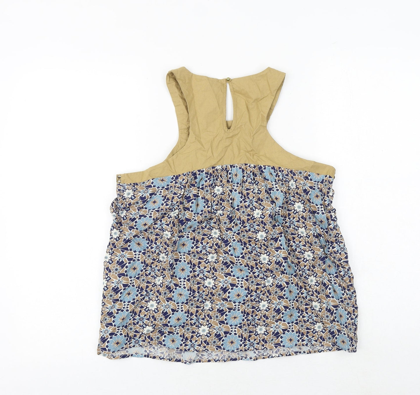 Womens UK Size S United Colors of Benetton Brown Basic Tank