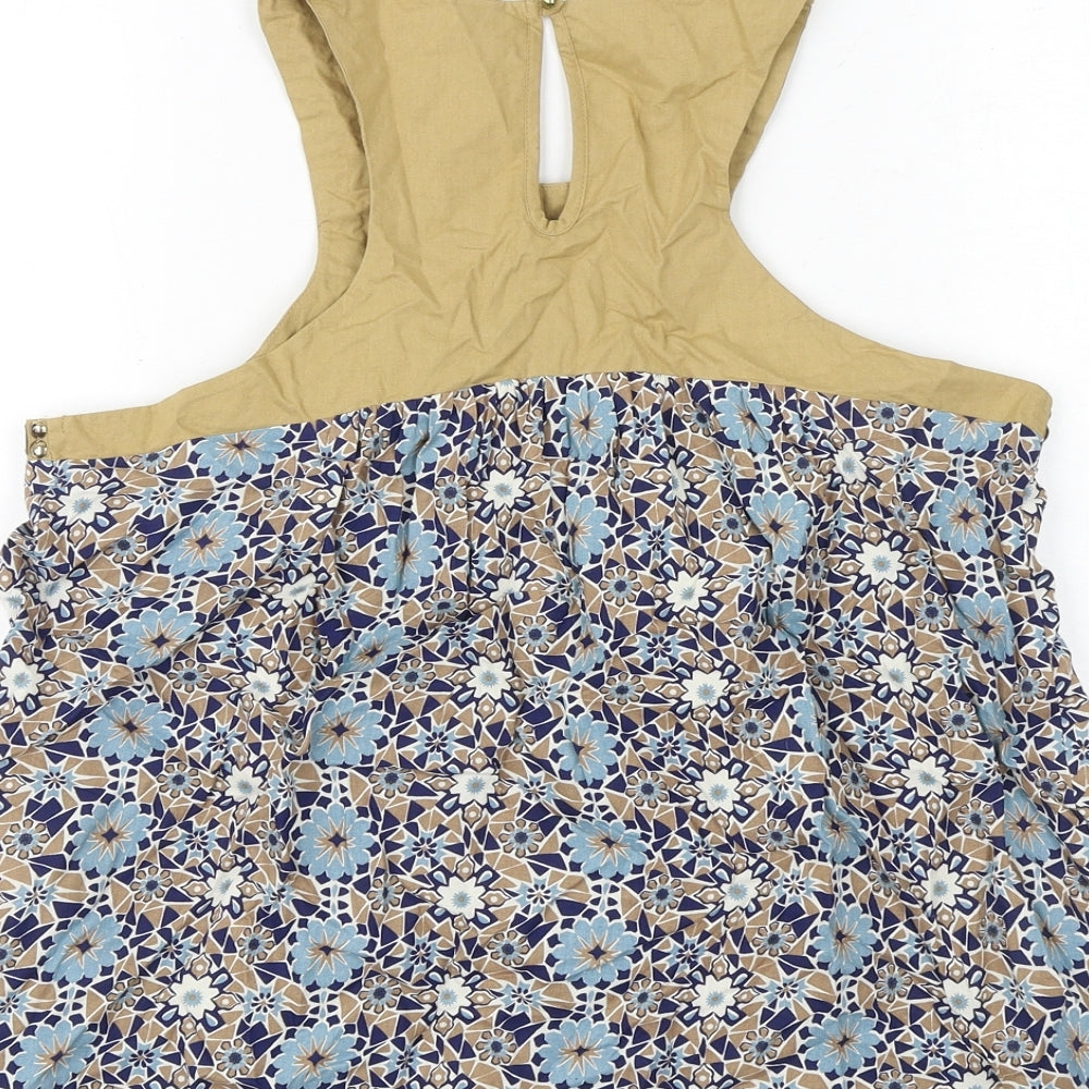 Womens UK Size S United Colors of Benetton Brown Basic Tank