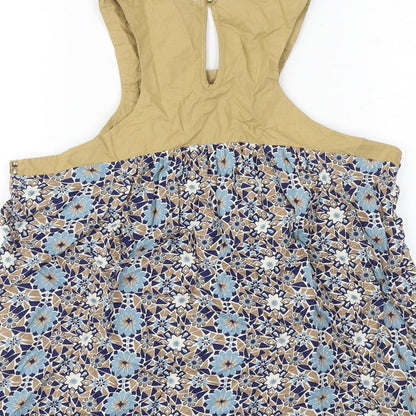 Womens UK Size S United Colors of Benetton Brown Basic Tank