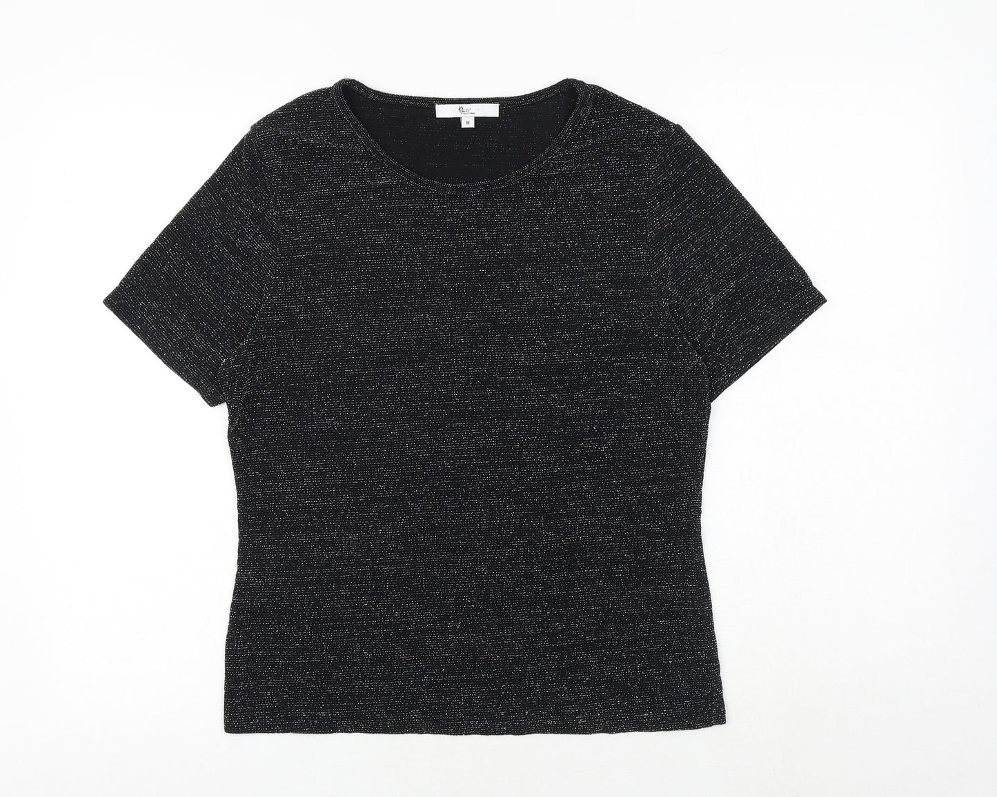 Womens UK Size M Klass Black Basic T-Shirt